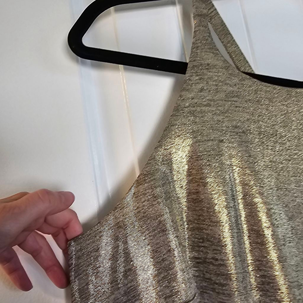 WHBM med shimmery gold midi sheath dress - Picture 5 of 10